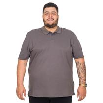 Camisa Gola Polo Masculina Piquet Plus Size Básica Lisa