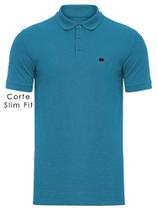 Camisa Gola Polo Masculina Piquet Slim Fit e Polo Masculina Corte Padrão Lisa Básica Elastano