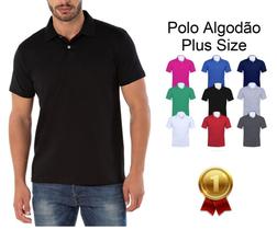 Camisa Gola Polo Masculina Plus Size 100% Algodão Premium 30.1 Uniforme Atacado Alta Qualidade