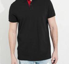 Camisa Gola Polo Masculina Preta