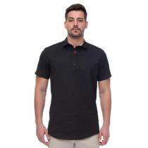 Camisa Gola Polo Masculina Teodoro Botões Lisa