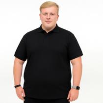 Camisa Gola Polo Plus Size Piquet Masculina Camiseta 50% Algodão 50% Poliéster Com Botoes Basica