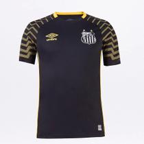 Camisa Goleiro Santos 21/22 Torcedor Umbro Masculina - Preto+Amarelo