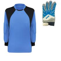 Camisa Goleiro trb Infantil + Luva DRB Azul Branco Infantil Camisa Goleiro trb Infantil + Luva DRB Azul Branco Infantil