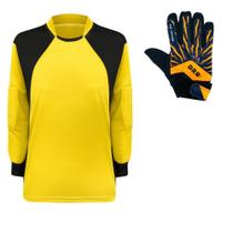 Camisa Goleiro trb Infantil + Luva DRB Laranja Infantil