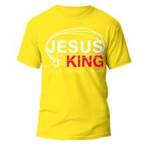 Camisa Gospel Unissex Jesus É Rei Fé, Estilo e Propósito