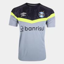 Camisa Grêmio 23/24 s/n Treino Umbro Masculina - Cinza+Preto