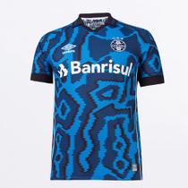 Camisa Grêmio III 21/22 s/n Torcedor Umbro Masculina - Preto+Azul