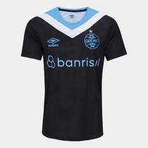 Camisa Grêmio III 24/25 s/n Torcedor Umbro Masculina - Preto e Branco