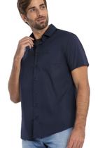 Camisa Hangar 33 Manga Curta Comfort Azul Marinho