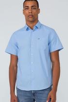 Camisa Hangar 33 Manga Curta Comfort Azul