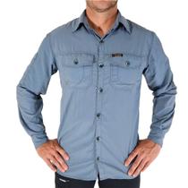 Camisa Hard Safari UV50+ Masculina Cinza Azulado - Hard Adventure