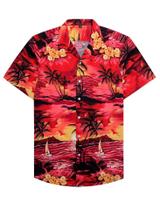 Camisa havaiana Alimens & Gentle para homens com estampa de praia de verão
