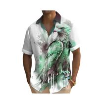 Camisa Havaiana Com Estampa De Leão Em 3D Para Homens E Mulheres, Verão, Respirável, Solta, Manga