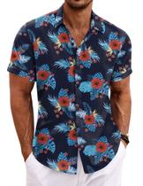 Camisa havaiana COOFANDY de manga curta com botões
