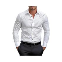 Camisa Havaiana Masculina Com Estampa 3D Confortável Casual De Manga Longa Moda Havaiana