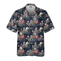 Camisa Havaiana Masculina Estampada Em 3D, Casual De Verão, Solta, Para Praia, Manga Curta, Gola