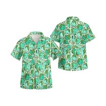 Camisa Havaiana Mint Green Bulbasaur Com Estampa Completa, Camisa Havaiana Kawaii Trend Pokémon Para Camisa Havaiana Mint Green Bulbasaur Com Estampa Completa, Camisa Havaiana Kawaii Trend Pokémon Para