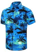 Camisa Havaiana SheLucki Palmshadow - Azul - Tamanho GG