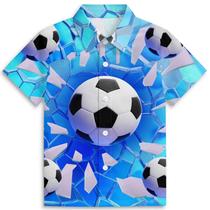 Camisa havaiana Zenzenze Blue Ball Soccer Boys 3-14 anos Camisa havaiana Zenzenze Blue Ball Soccer Boys 3-14 anos