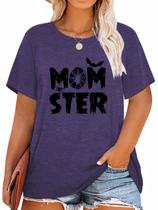 Camisa HDLTE Plus Size Hocus Pocus Momster, blusa de Halloween