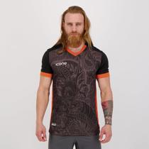 Camisa Ícone Sports Dragon Preta e Laranja