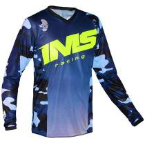 Camisa Ims Army Camo Azul Motocross Trilha Off Road Camisa Ims Army Camo Azul Motocross Trilha Off Road