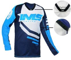 Camisa Ims Sprint Azul P/ Motocross Trilha Biker Ciclismo