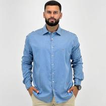 Camisa Individual Jeans Comfort Manga Longa Masculina