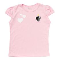 Camisa Infantil Atlético MG Baby Look Rosa Oficial Camisa Infantil Atlético MG Baby Look Rosa Oficial