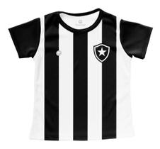 Camisa Infantil Botafogo Baby Look Listrada Oficial - Torcida Baby