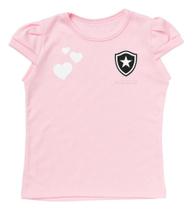 Camisa Infantil Botafogo Baby Look Rosa Oficial - Torcida Baby