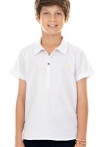 Camisa Infantil Botões Branca Ok&Pakita - Ok e Pakita