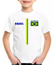 Camisa infantil brasil presonalizada nome e numero copa - Mago das Camisas