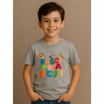Camisa Infantil Camiseta Alegre Feliz Gospel Cristã Eu Nasci pra Deus Colorida Jesus 2 ao 16