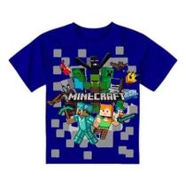 Camisa Infantil Camiseta Minecraft Juvenil Algodão Roupa Camisa Infantil Camiseta Minecraft Juvenil Algodão Roupa