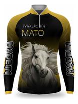Camisa Infantil Cavalo Cavalgada Rural Proteção Solar Uv50+
