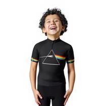 Camisa Infantil Ciclismo Pink Floyd Preta Manga Curta Bike Uv Mtb Camisa Infantil Ciclismo Pink Floyd Preta Manga Curta Bike Uv Mtb