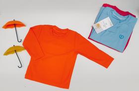 Camisa infantil com proteção Uv 50 moda praia e piscina