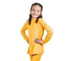 Camisa Infantil Criança Manga Longa Segunda Pele Termica Amarelo