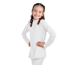Camisa Infantil Criança Manga Longa Segunda Pele Termica Branco - ADStore