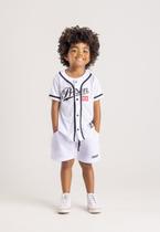 Camisa Infantil de Baseball Prison NYC 00 White