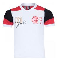 Camisa Infantil Do Flamengo Oficial Retro Zico Mundial/81 Nf - Branco - 12 - Braziline