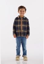Camisa Infantil em Flanela Xadrez com Forro Up Baby