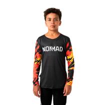 Camisa Infantil Enduro Grom Flame Manga Longa