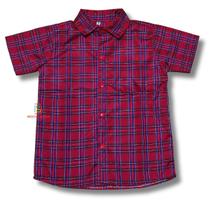 Camisa Infantil Festa Junina Xadrez Vermelho C/ Azul Caipira Camisa Infantil Festa Junina Xadrez Vermelho C/ Azul Caipira
