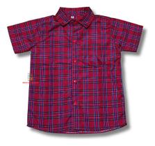 Camisa Infantil Festa Junina Xadrez Vermelho C/ Azul Caipira Camisa Infantil Festa Junina Xadrez Vermelho C/ Azul Caipira