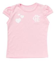 Camisa Infantil Flamengo Baby Look Rosa Oficial