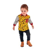 Camisa infantil girassol junina