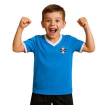 Camisa Infantil Grêmio Gola V Azul Oficial